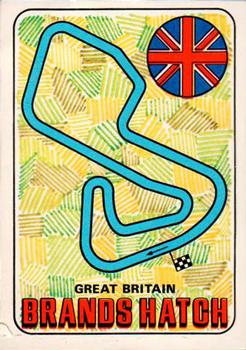 1980 Panini F1 Grand Prix #19 Brands Hatch - Track Layout Front