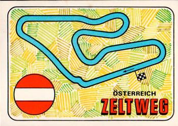 1980 Panini F1 Grand Prix #23 Zeltweg - Track Layout Front