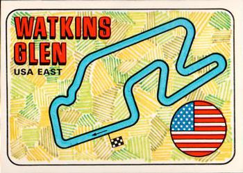 1980 Panini F1 Grand Prix #31 Watkins Glen - Track Layout Front
