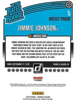 2019 Donruss - Artist Proof #16 Jimmie Johnson Back