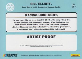 2019 Donruss - Artist Proof #157 Bill Elliott Back