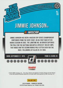 2019 Donruss - Black #16 Jimmie Johnson Back