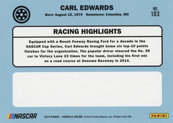 2019 Donruss - Black #103 Carl Edwards Back