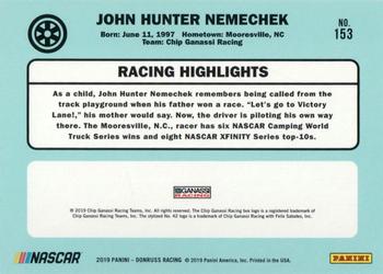 2019 Donruss - Gold #153 John Hunter Nemechek Back