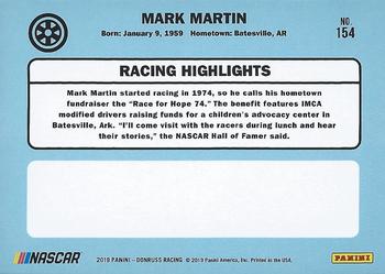 2019 Donruss - Gold #154 Mark Martin Back