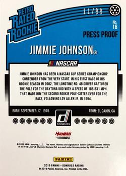 2019 Donruss - Gold Press Proof #16 Jimmie Johnson Back