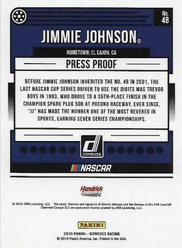 2019 Donruss - Gold Press Proof #48 Jimmie Johnson Back