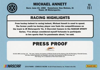 2019 Donruss - Press Proof #151 Michael Annett Back