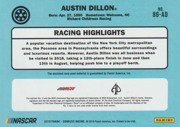2019 Donruss - 1986 Retro Relics Red #86-AD Austin Dillon Back