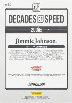 2019 Donruss - Decades of Speed #DS1 Jimmie Johnson Back