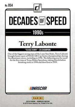 2019 Donruss - Decades of Speed #DS4 Terry Labonte Back