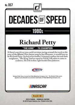 2019 Donruss - Decades of Speed #DS7 Richard Petty Back