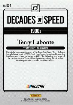 2019 Donruss - Decades of Speed Cracked Ice #DS4 Terry Labonte Back
