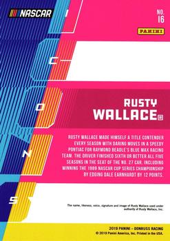 2019 Donruss - Icons Cracked Ice #I6 Rusty Wallace Back