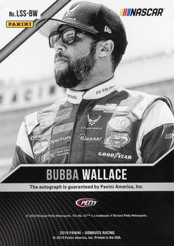 2019 Donruss - Limited Spotlight Signatures Holo Gold #LSS-BW Bubba Wallace Back