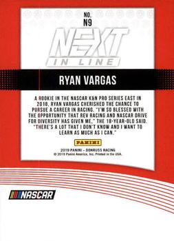 2019 Donruss - Next in Line #N9 Ryan Vargas Back