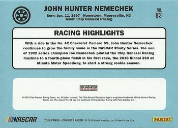 2019 Donruss - Optic #83 John Hunter Nemechek Back