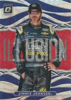 2019 Donruss - Optic Illusion Red Wave #O1 Jimmie Johnson Front