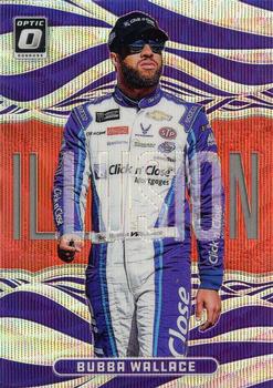 2019 Donruss - Optic Illusion Red Wave #O7 Bubba Wallace Front