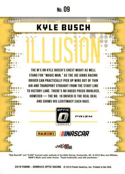 2019 Donruss - Optic Illusion Red Wave #O9 Kyle Busch Back