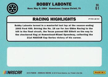 2019 Donruss - Optic Red Wave #61 Bobby Labonte Back