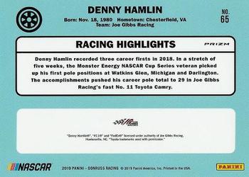 2019 Donruss - Optic Red Wave #65 Denny Hamlin Back