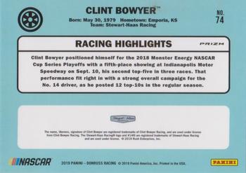 2019 Donruss - Optic Red Wave #74 Clint Bowyer Back