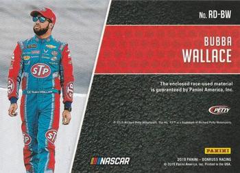 2019 Donruss - Race Day Relics #RD-BW Bubba Wallace Back