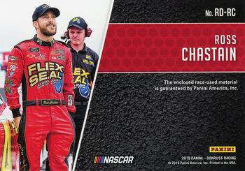 2019 Donruss - Race Day Relics Holo Black #RD-RC Ross Chastain Back