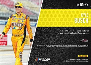 2019 Donruss - Race Day Relics Holo Gold #RD-KY Kyle Busch Back