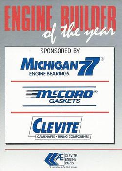 1992 Engine Builder of theYear #1 Cover Card Front