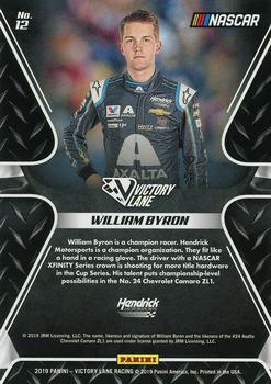 2019 Panini Victory Lane - Pedal to the Metal #12 William Byron Back