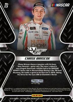 2019 Panini Victory Lane - Pedal to the Metal #13 Chase Briscoe Back