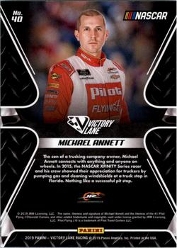 2019 Panini Victory Lane - Pedal to the Metal #40 Michael Annett Back