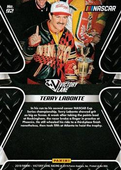 2019 Panini Victory Lane - Pedal to the Metal #92 Terry Labonte Back