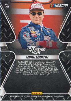2019 Panini Victory Lane - Pedal to the Metal Gold #74 Mark Martin Back