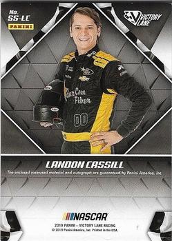 2019 Panini Victory Lane - Signature Swatches Laundry Tag #SS-LC Landon Cassill Back