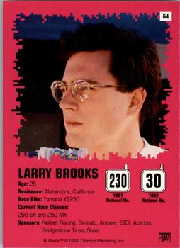 1992 Champs Hi-Flyers #64 Larry Brooks Back