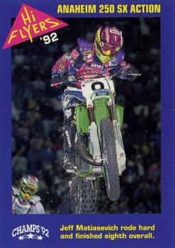 1992 Champs Hi-Flyers #72 Anaheim 125 SX Action Front
