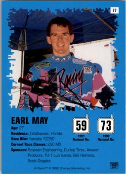 1992 Champs Hi-Flyers #77 Earl May Back
