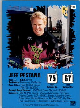1992 Champs Hi-Flyers #124 Jeff Pestana Back