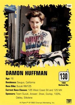 1992 Champs Hi-Flyers #137 Damon Huffman Back