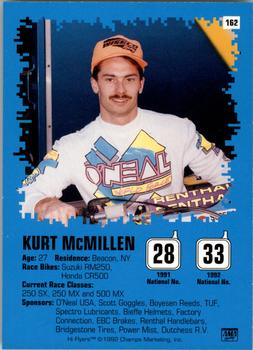 1992 Champs Hi-Flyers #162 Kurt McMillen Back
