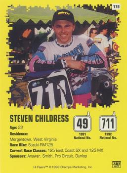 1992 Champs Hi-Flyers #179 Steven Childress Back