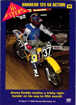1992 Champs Hi-Flyers #182 Anaheim 250 / 125 SX Action Back