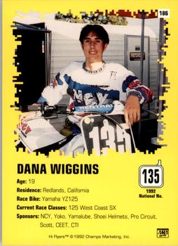 1992 Champs Hi-Flyers #186 Dana Wiggins Back