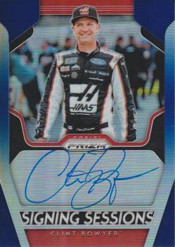 2019 Panini Prizm - Signing Sessions Blue Prizm #SS-CB Clint Bowyer Front