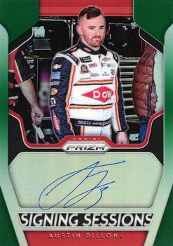2019 Panini Prizm - Signing Sessions Green Prizm #SS-AD Austin Dillon Front