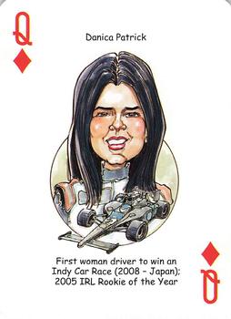 2009 Hero Decks American Racing Heroes Playing Cards #Q♦ Danica Patrick Front