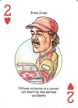2009 Hero Decks American Racing Heroes Playing Cards #2♥ Ernie Irvan Front